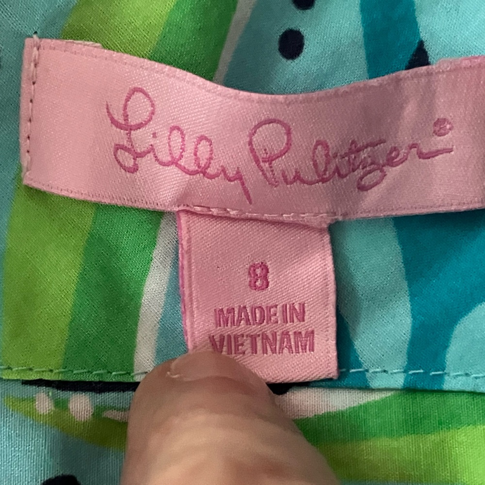 Lilly Pulitzer button down Cotton blouse bold preppy maximalist paisley 8 - Picture 5 of 8